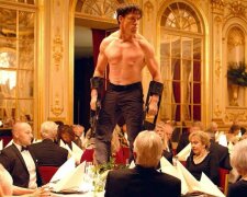 A still from the film "The Square" by Swedish director Ruben Östlund, who was awarded the Palme d'Or