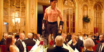 A still from the film "The Square" by Swedish director Ruben Östlund, who was awarded the Palme d'Or
