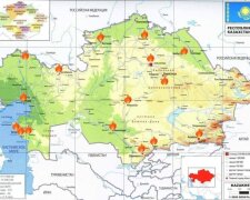 Map of protests in Kazakhstan