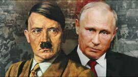 Adolf Hitler and Vladimir Putin