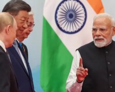 Vladimir Putin, Narendra Modi, Kassym Tokayev and Xi Jinping